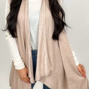 Mono B Cream Drape Vest